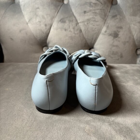 Nine West Chain Leather Ballet Flats Size 7 1/2 NEW Buyme Pointy Toe Flats - Picture 3 of 5